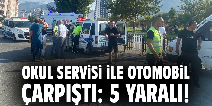 Minibüsle Otomobil Çarpıştı: 5 Öğrenci Yaralı!