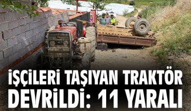 Traktör Kazasında 10 İşçi Yaralandı!