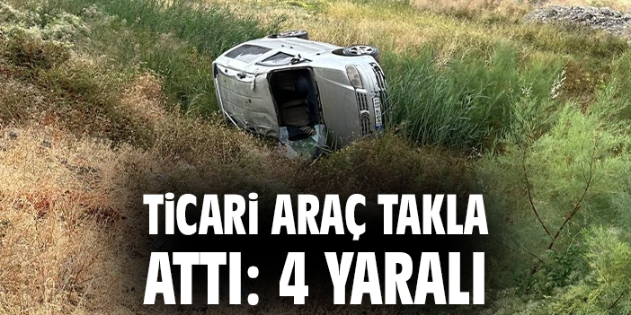 Kontrolden Çıkan Araç Takla Attı: 4 Yaralı