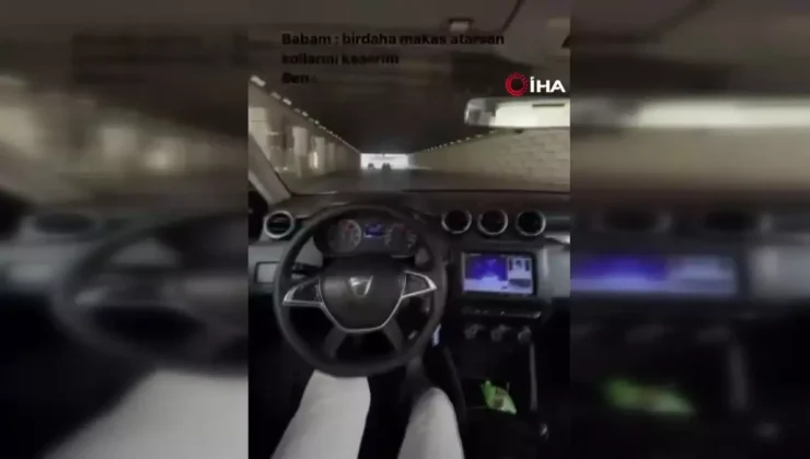 Diziyle Makas Atan Sürücü, Trafiği Tehlikeye Soktu!