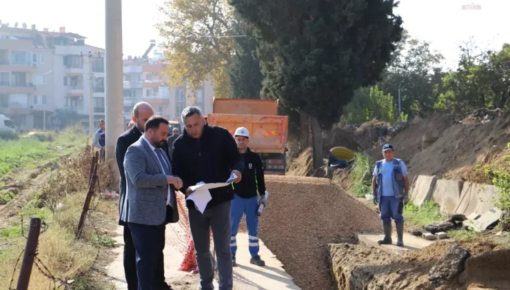 Ödemiş’te Yağmur Suyu Çalışmaları Hız Kazandı