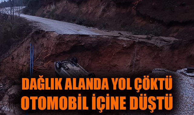 Yolda Çökme: Araç Çukura Düştü, Yaralı Yok!