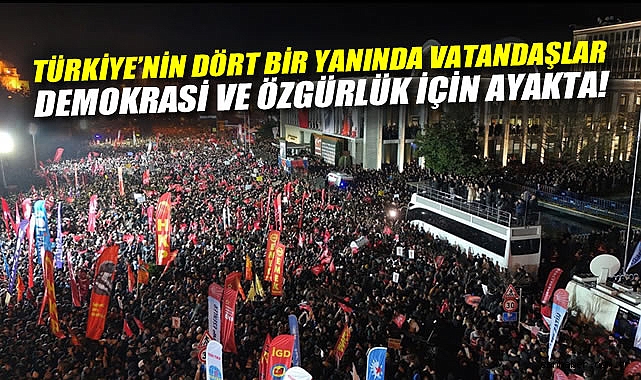 Halk, İBB’ye yapılan operasyonu protesto etti!