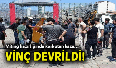 CHP Mitingi Öncesi Vinç Kazası: İşçi Yaralandı