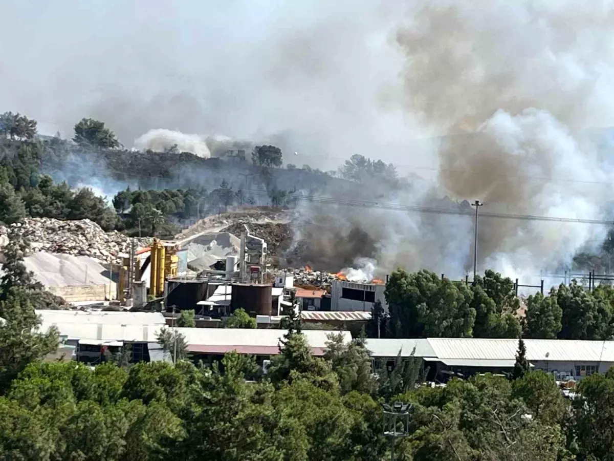 İzmir’de Çöp Yangını Ormana Sıçradı! Yangınla Mücadele Sürüyor