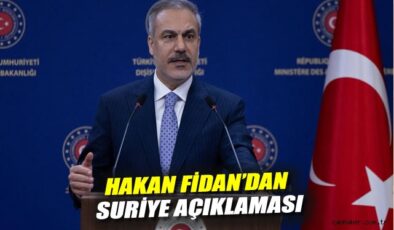 Fidan: İsrail Suriye’yi Bölmeye Çalışıyor!