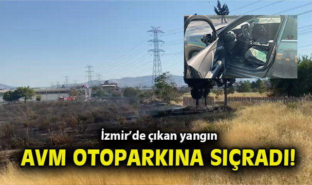 Bornova’da AVM Yangını: İki Araç Hasar Gördü