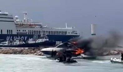 Çeşme’de Motoryatta Yangın, Paniğe Neden Oldu!